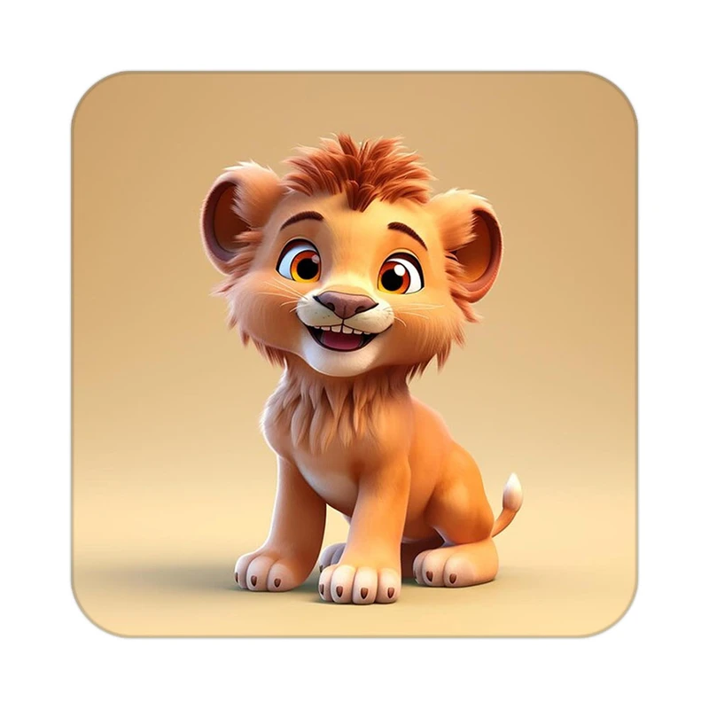 زیر لیوانی کاکتی طرح شیر مدل mp22904