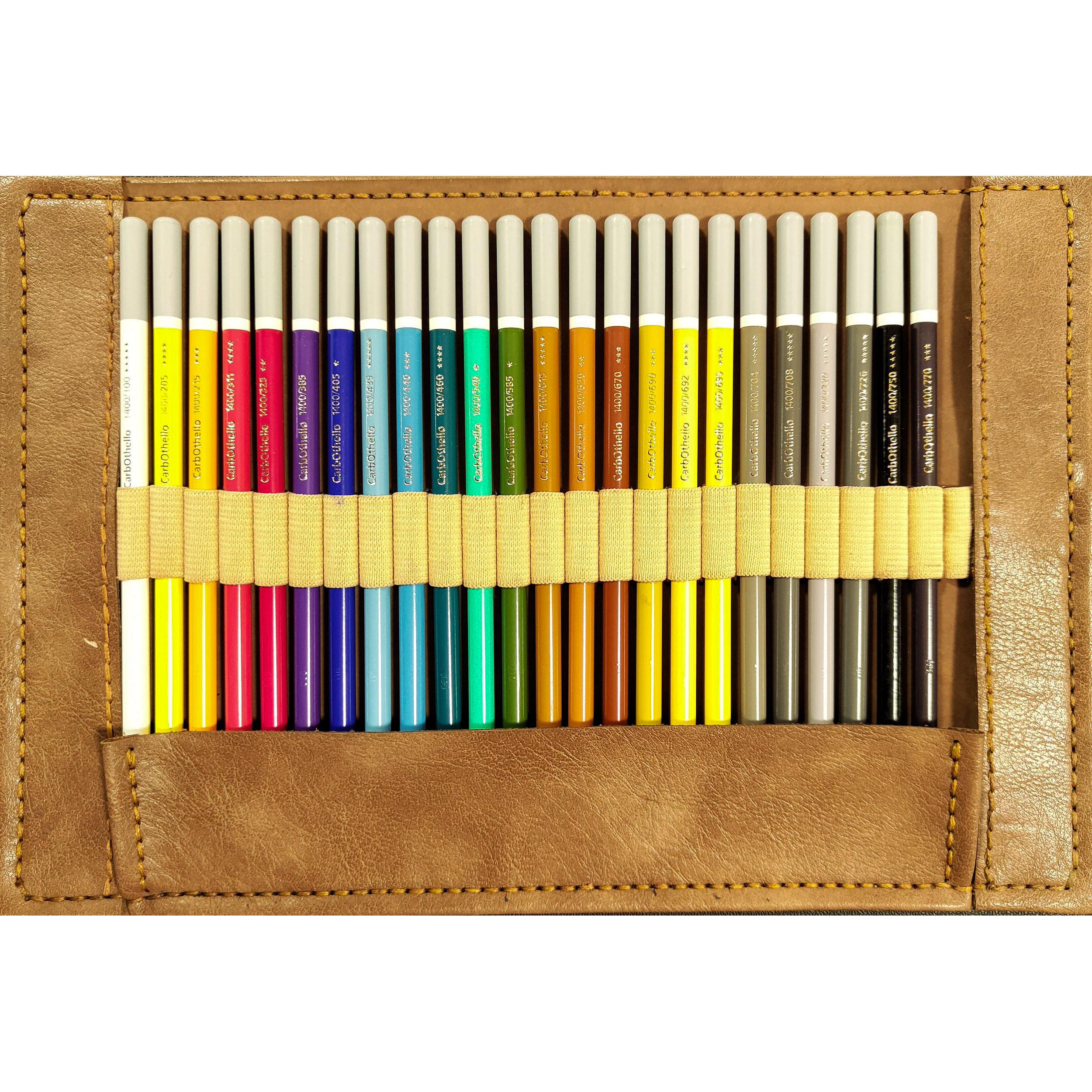 پاستل مدادی 24 رنگ استابیلو مدل CarbOthello چرمی