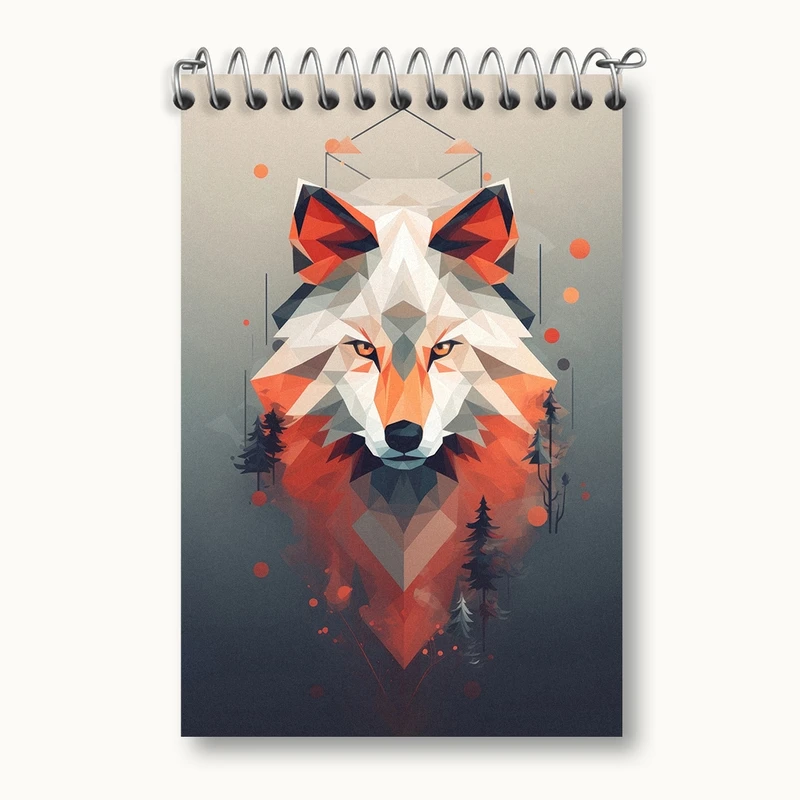 دفتر یادداشت 50 برگ خندالو مدل گرگ کد F2629