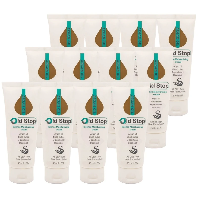 کرم مرطوب کننده اولد استاپ مدل Intense حجم 75 میلی لیتر مجموعه 12 عددی