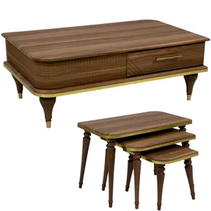 میز پذیرایی مستطیل میز مارکت مدل 002 مجموعه ۴ عددی