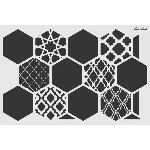  شابلون خانه نگار طرح لانه زنبوری مراکشی کد 774