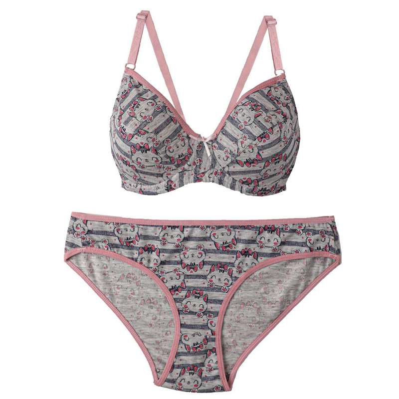 ست شورت و سوتین زنانه  مدل نخی کیتی