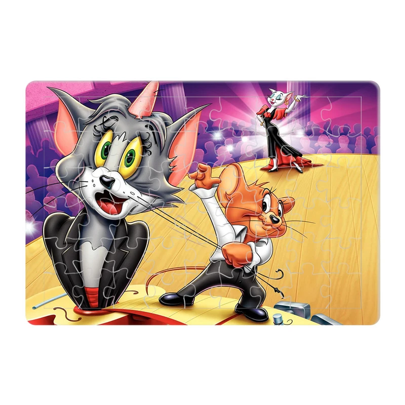 پازل 54 تکه هومرو مدل PL693 طرح انیمیشن تام و جری