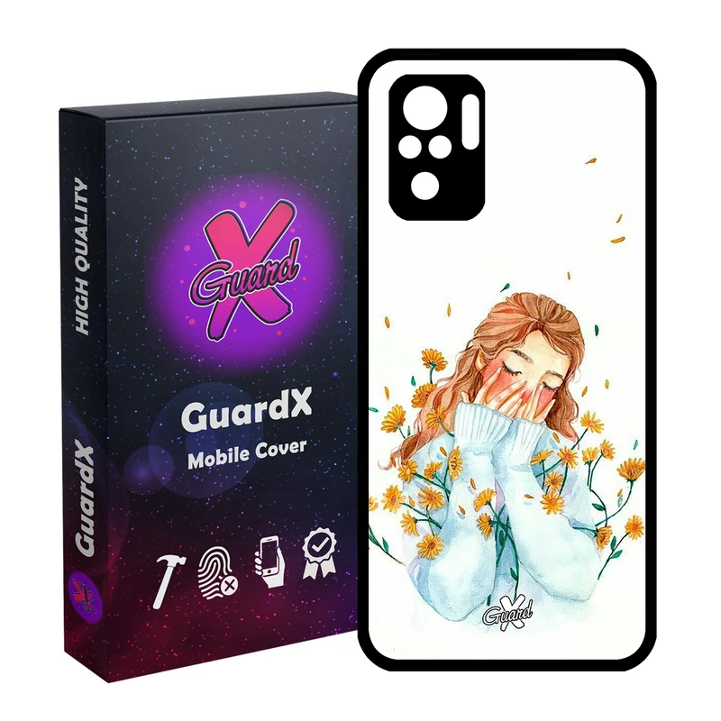 کاور گارد ایکس طرح Girl مدل Glass10315 مناسب برای گوشی موبایل شیائومی Redmi Note 10 4G / Note 10S