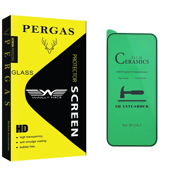 محافظ صفحه نمایش سرامیکی وایلی نایس مدل Pergas Glass مناسب برای گوشی موبایل اپل iPhone 12 pro max