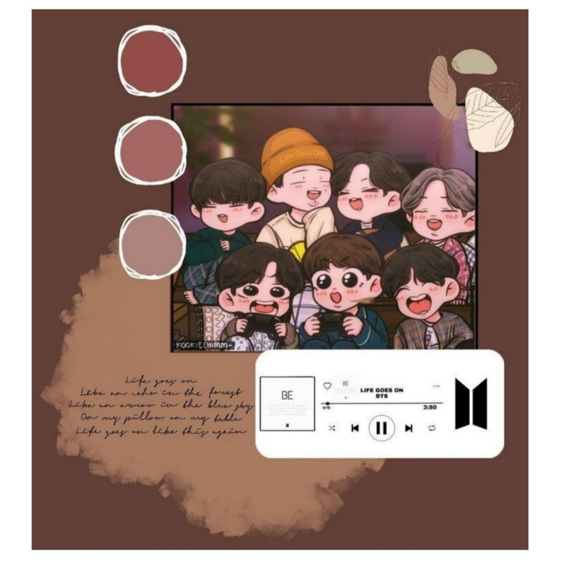استیکر لپ تاپ طرح bts life goes on