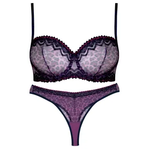 ست شورت و سوتین زنانه برتا مدل فنردار پلنگی کد 5100-2420-BP