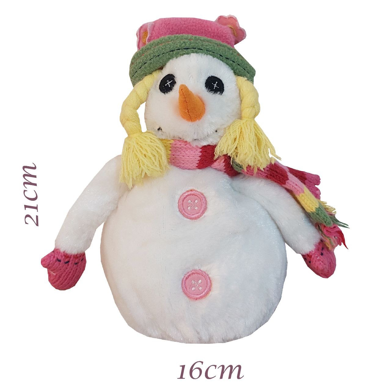 عروسک طرح آدم برفی مدل Childrens Place کد SZT4/304 ارتفاع 21 سانتی‌متر