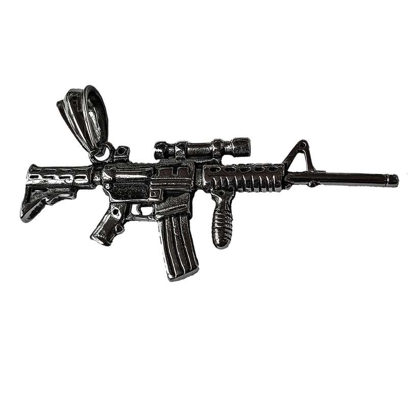 آویز گردنبند مردانه مدل اسلحه کد PL-M-AS2 آویز گردنبند مردانه مدل اسلحه کد PL-M-AS2