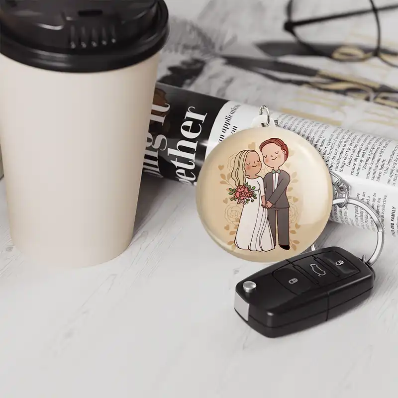 جاکلیدی خندالو مدل عروس و داماد کد 29622