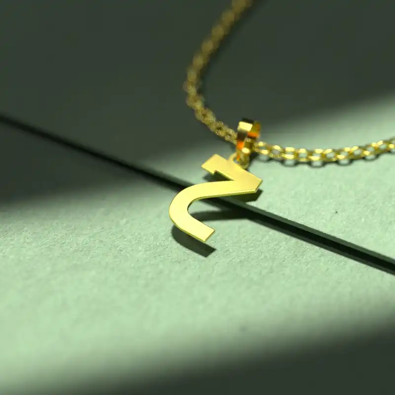 گردنبند طلا 18 عیار زنانه مدوپد مدل حرف ح کد I2-1-1436