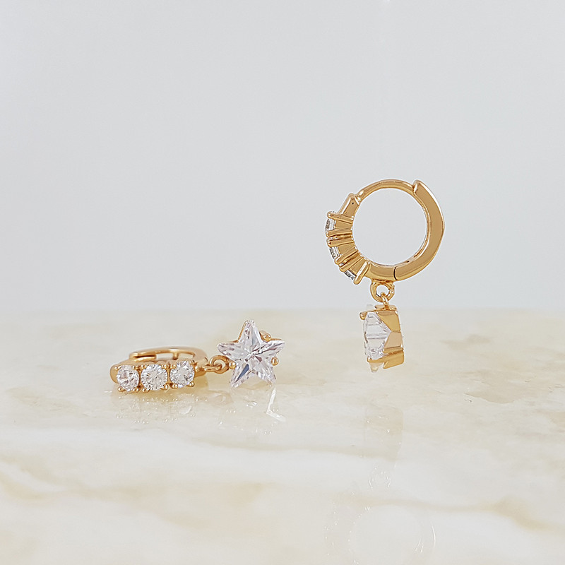 گوشواره دخترانه ژوپینگ مدل ستاره کد XP_973