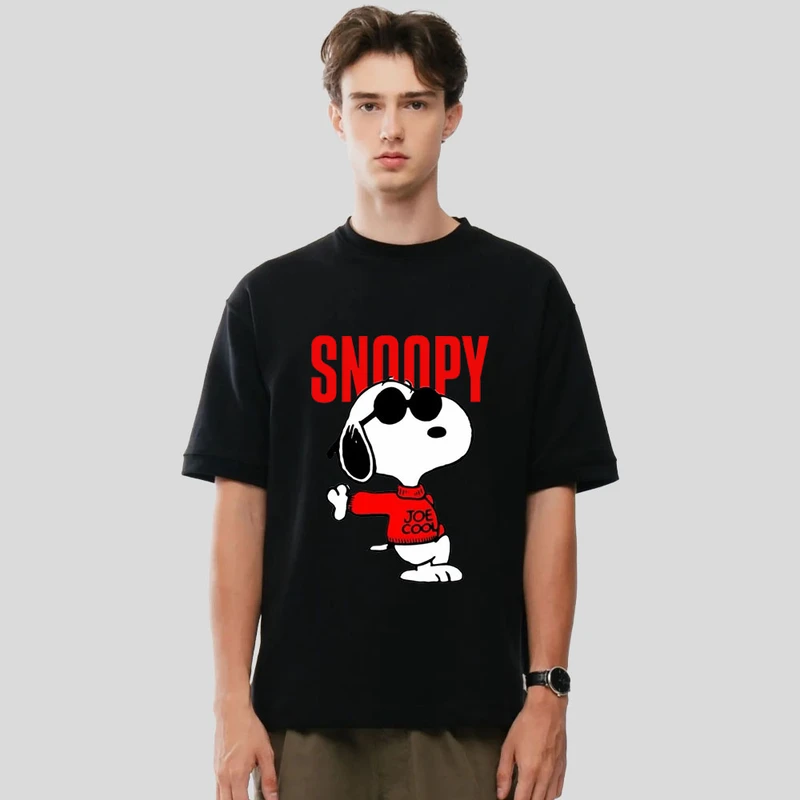 تی‌شرت آستین کوتاه یقه گرد مردانه مدل SNOOPY کد 44