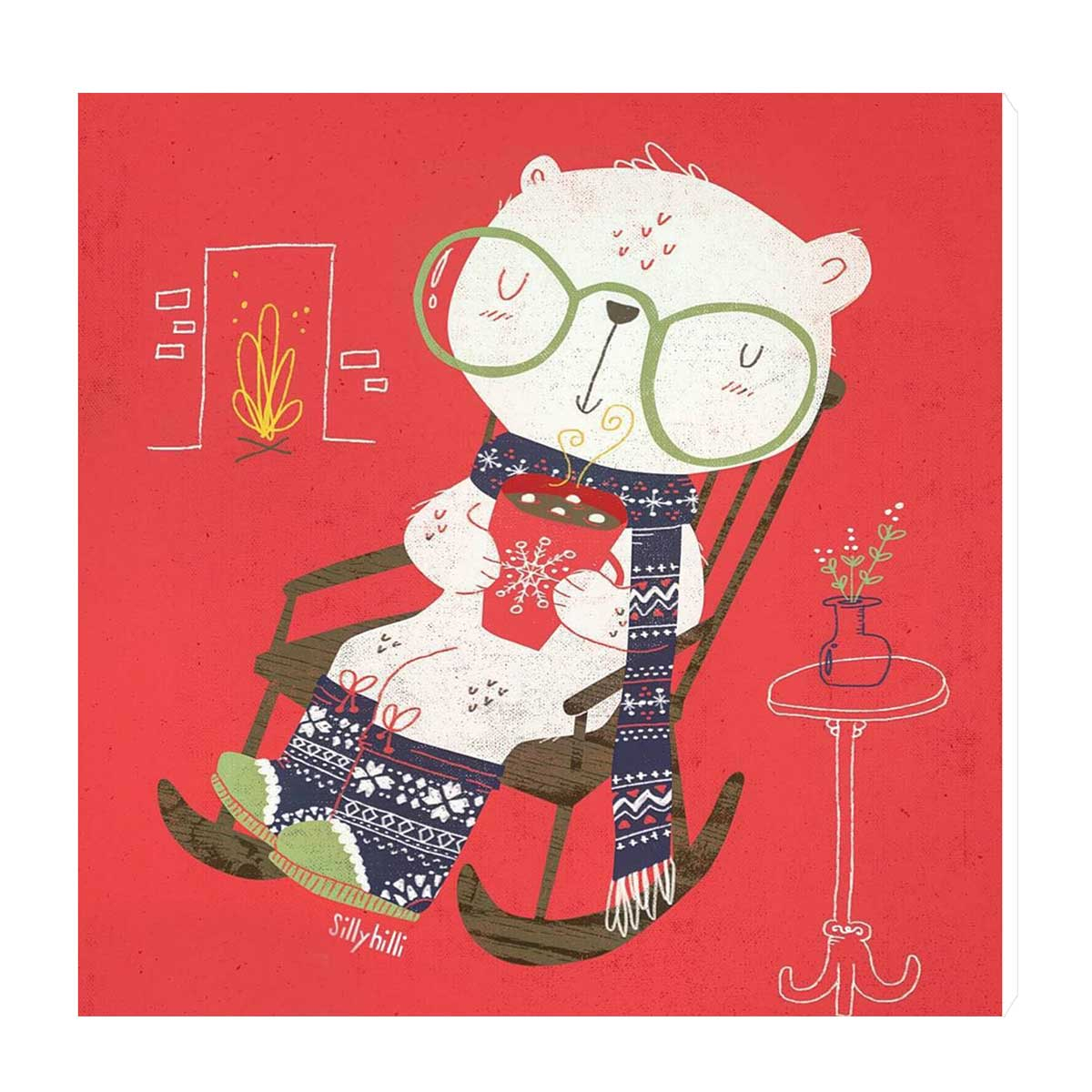 تابلو کودک و نوزاد طرح خرس و لیوان قهوه کد wkt205