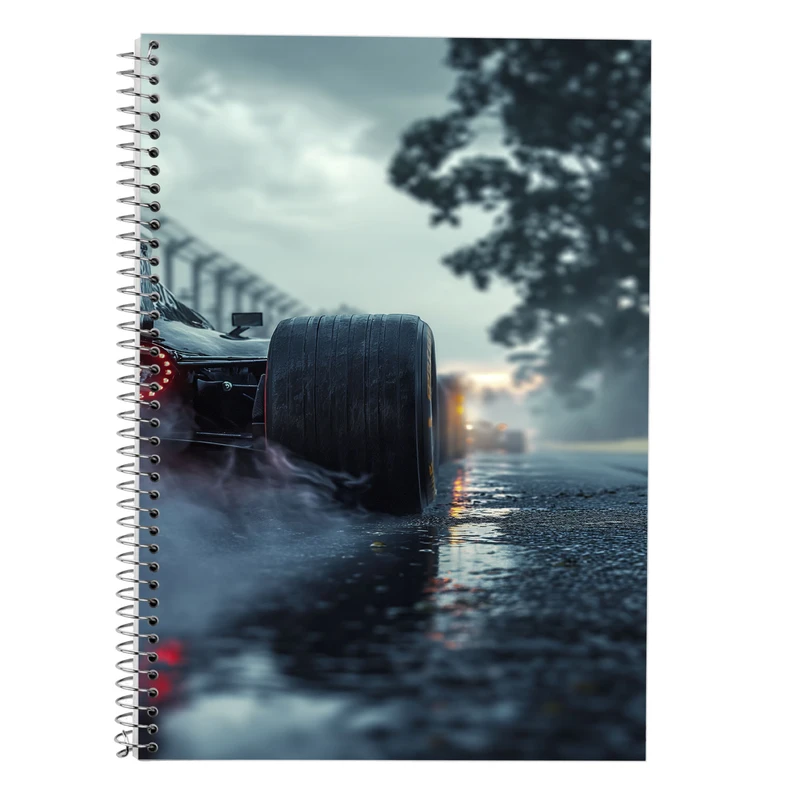 دفتر زبان 50 برگ مدوپد مدل دو خط طرح need for speed کد DF13648