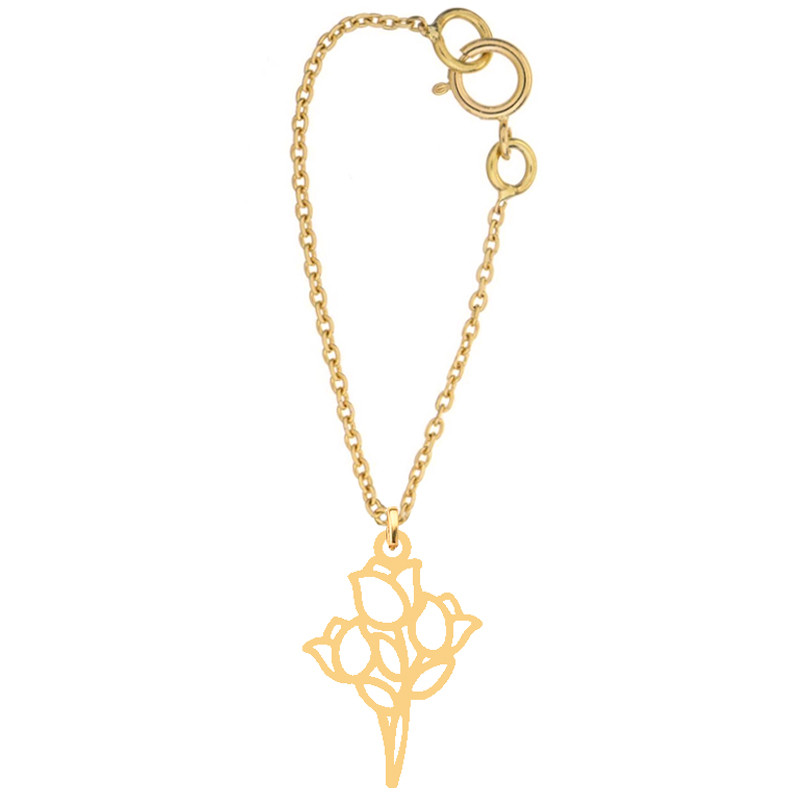 آویز ساعت طلا 18 عیار زنانه کرابو طرح گل رز مدل Kr9026