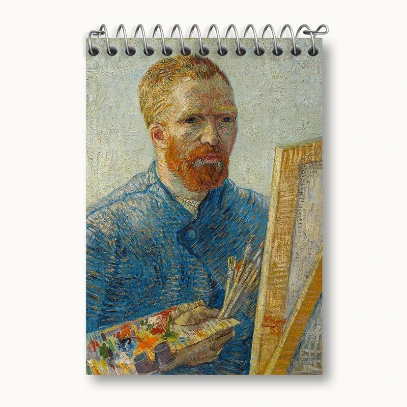 دفتر یادداشت 50 برگ خندالو مدل سلف پرتره ونسان ونگوگ (Van Gogh) کد 36809