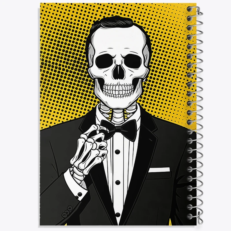 دفتر مشق 50 برگ خندالو طرح اسکلت (Skeleton) کد F2869
