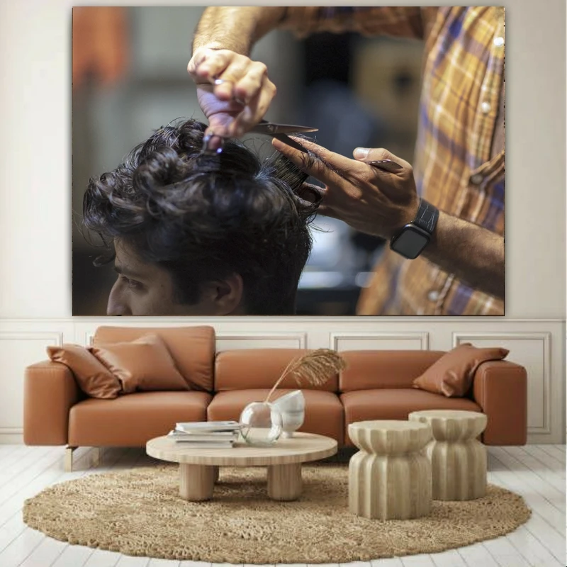 تابلو بوم طرح پیرایش حرفه ای مدل استایل مردانه کد BK22987