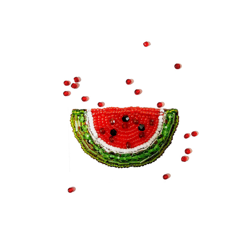 سنجاق سینه دخترانه مدل یلدا طرح هندوانه