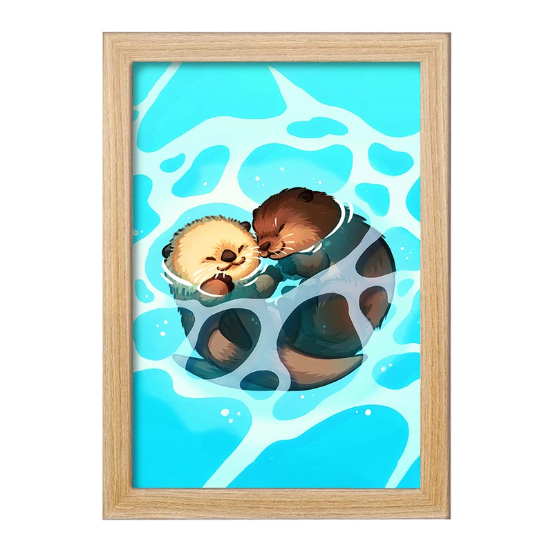 تابلو خندالو مدل سمور آبی حیوانات بامزه  کد 21058