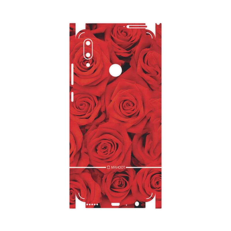 برچسب پوششی ماهوت مدل Red-Flower-FullSkin مناسب برای گوشی موبایل هوآوی P Smart 2019