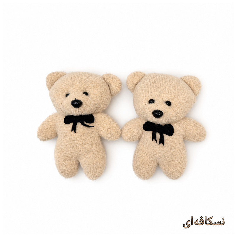 عروسک مدل خرس تدی ارتفاع ۱۰ سانتی متر بسته ۲‌ عددی