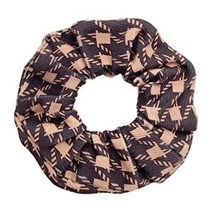 کش مو زنانه مدل اسکرانچی طرح چهارخانه کد KSH759-1