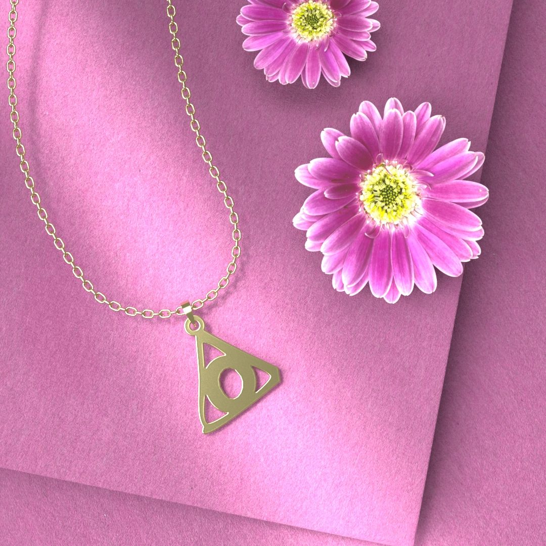 گردنبند طلا 18 عیار زنانه مدوپد مدل هندسی کد N2-1-1092 -  - 5