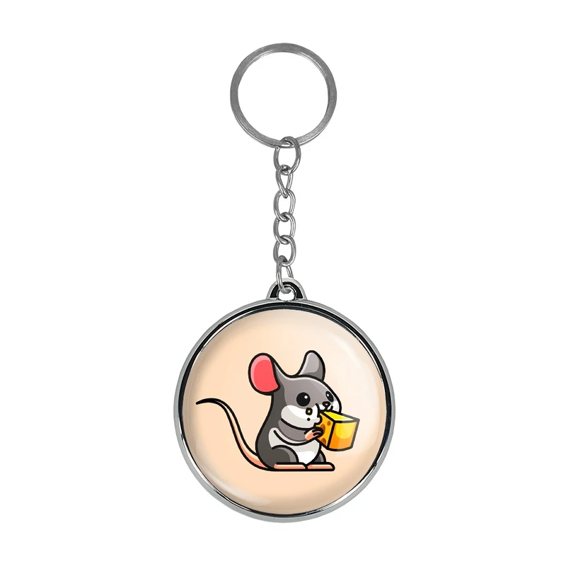 جاکلیدی خندالو طرح حیوانات بامزه موش مدل دوطرفه کد 2818128182