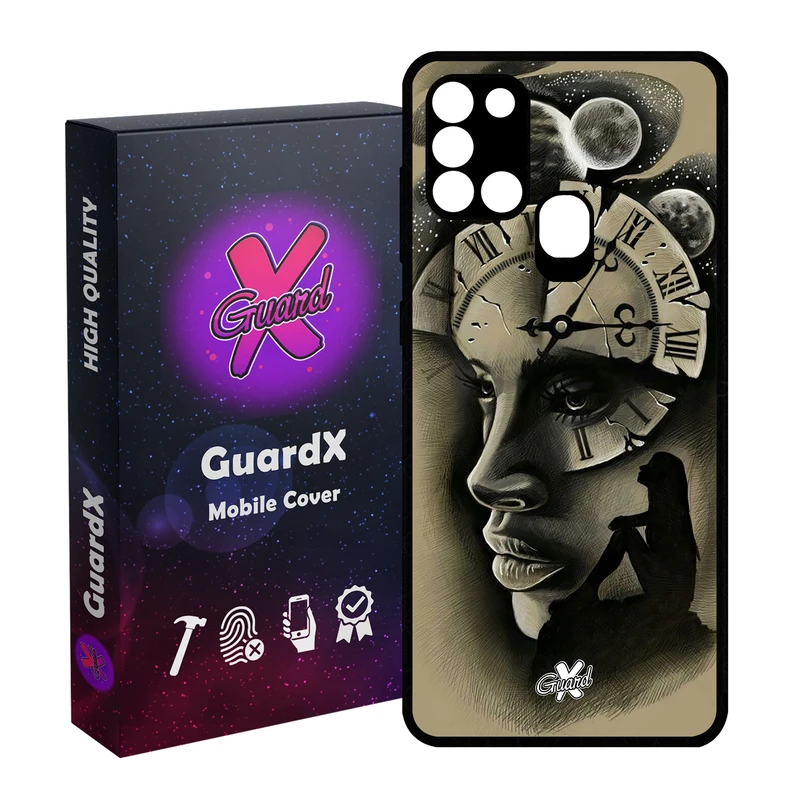 کاور گارد ایکس طرح Girl مدل Glass50353 مناسب برای گوشی موبایل سامسونگ Galaxy A21s