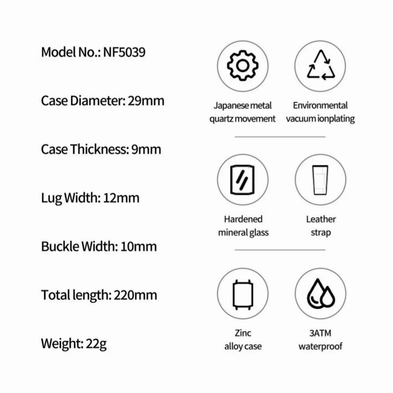 ساعت مچی عقربه ای زنانه نیوی فورس مدل NF5039