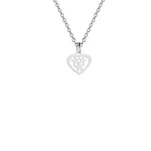 گردنبند نقره زنانه هایکا مدل قلب و گل مد n.ha2-87