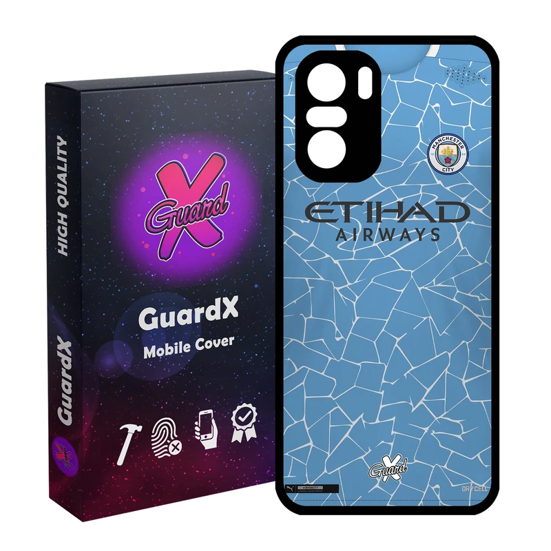 کاور گارد ایکس طرح Manchester City مدل Glass10249 مناسب برای گوشی موبایل شیائومی Poco F3/MI 11X/MI 11X Pro/Redmi K40/K40 Pro