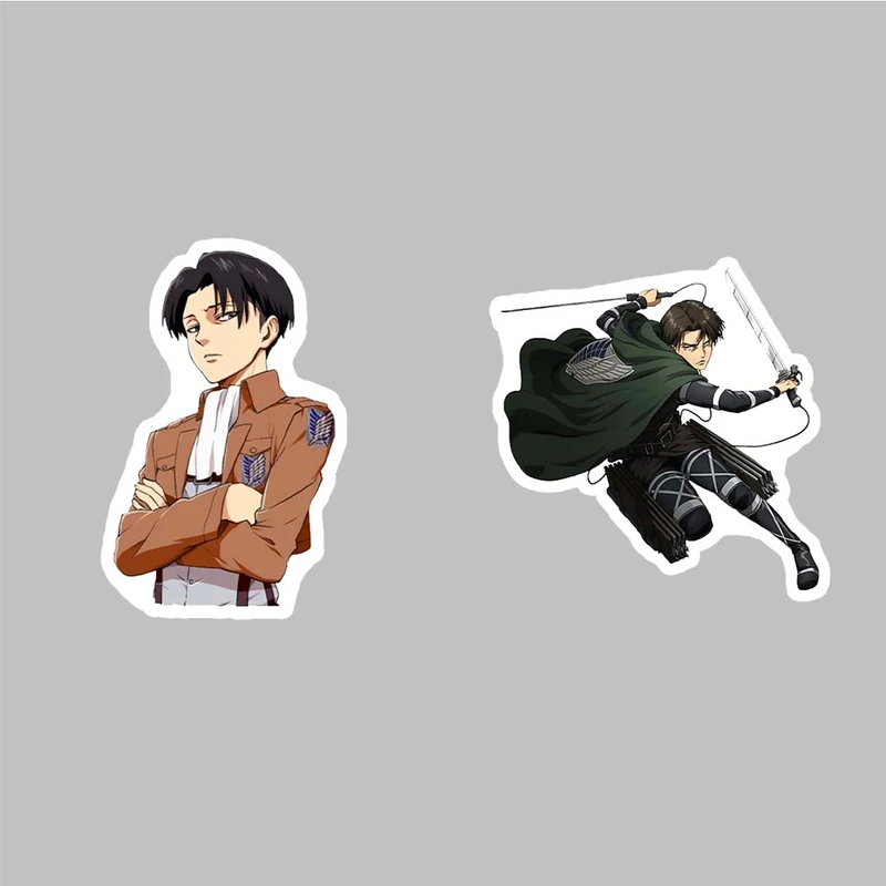 استیکر لپ تاپ کارنیکا طرح "انیمه حمله به تایتان لیوای آکرمن مدل Anime Attack on Titan Levi Ackermann-2222032 مجموعه 2 عددی"