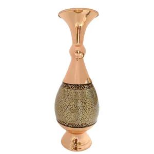 گلدان خاتم کاری مسی کد 25