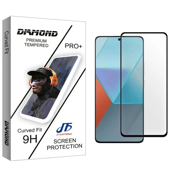 محافظ صفحه نمایش شیشه ای جی اف مدل Diamond مناسب برای گوشی موبایل شیائومی Redmi note 13R Pro