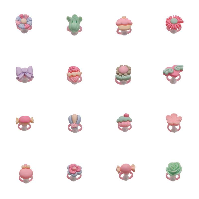 انگشتر دخترانه مدل رویایی مجموعه 16 عددی کد k5