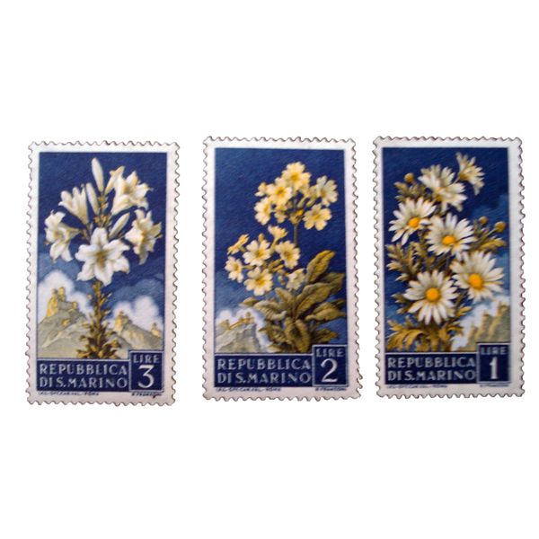 تمبر یادگاری مدل گل کد bc-1961 مجموعه 3 عددی