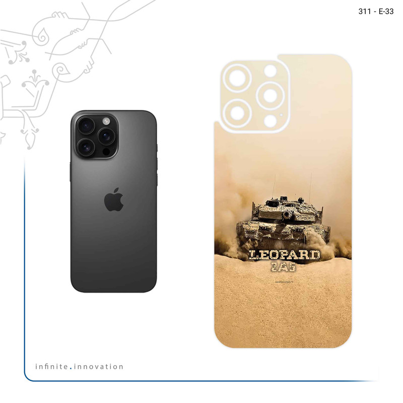 برچسب پوششی ماهوت مدل Leopard_2A5_tank مناسب برای گوشی موبایل اپل iPhone 16 Pro Max