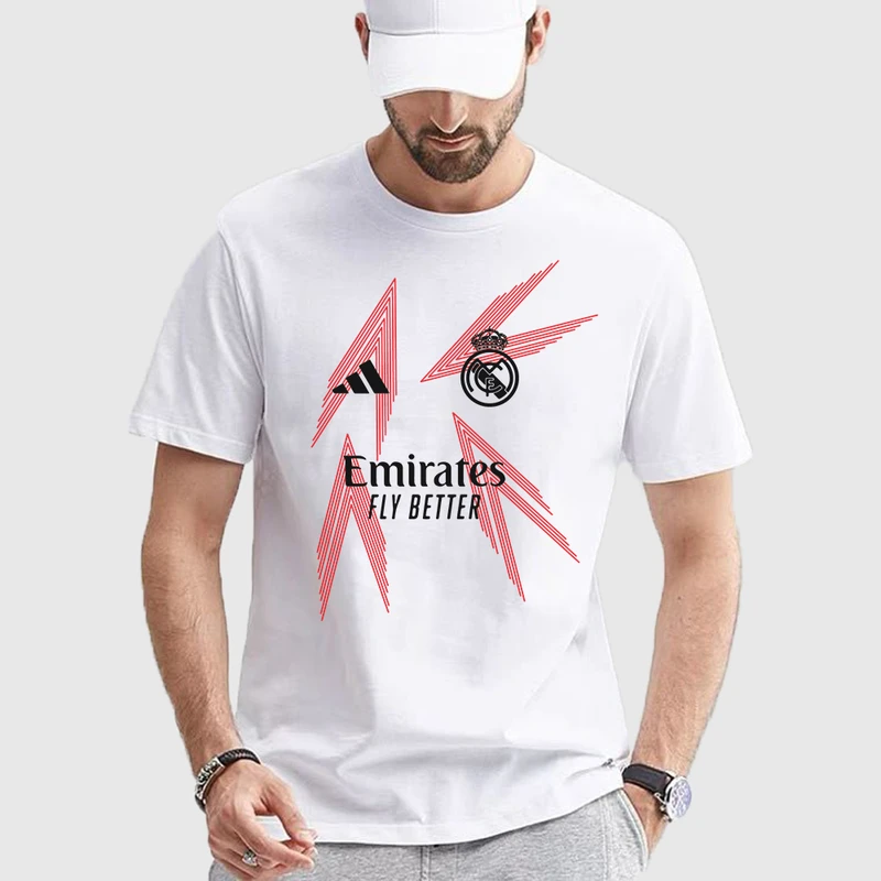تی شرت آستین کوتاه مردانه مدل اسپرت کیت رِد بلک رئال مادرید v047