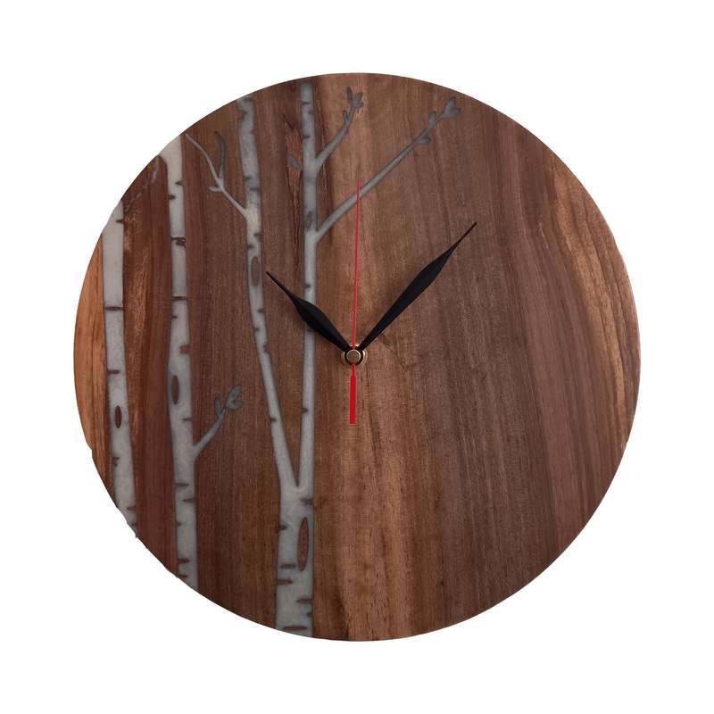 ساعت دیواری چوبی مدل سپیدار کد B
