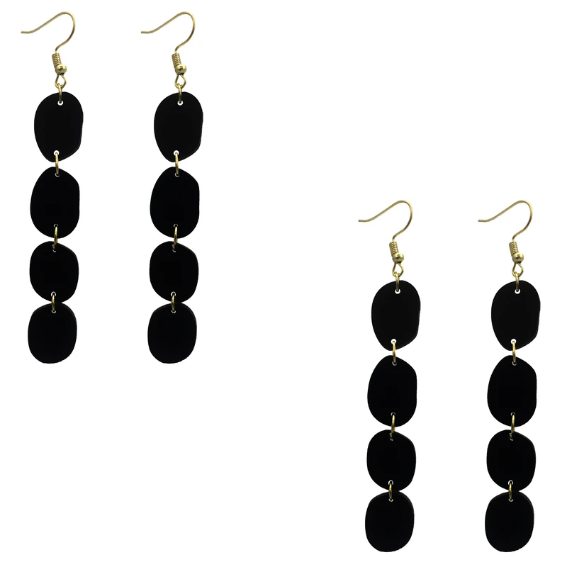 گوشواره زنانه هانستو مدل E2-105 مجموعه 2 عددی