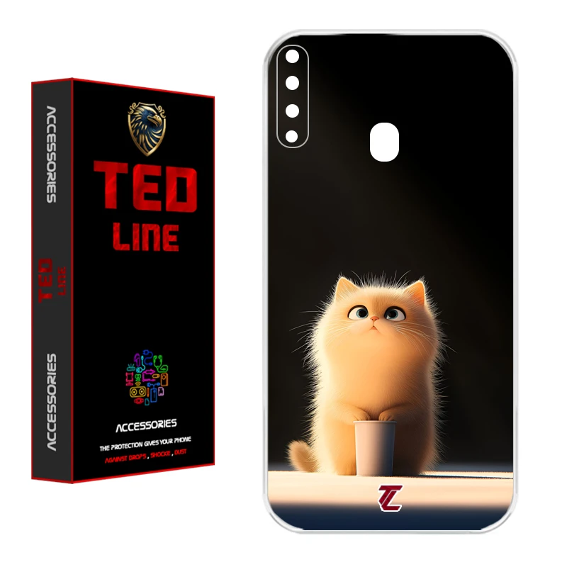 کاور تدلاین طرح گربه کد 1217 مناسب برای گوشی موبایل سامسونگ Galaxy A20S