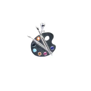آویز گردنبند نقره زنانه مدل Painting board_1