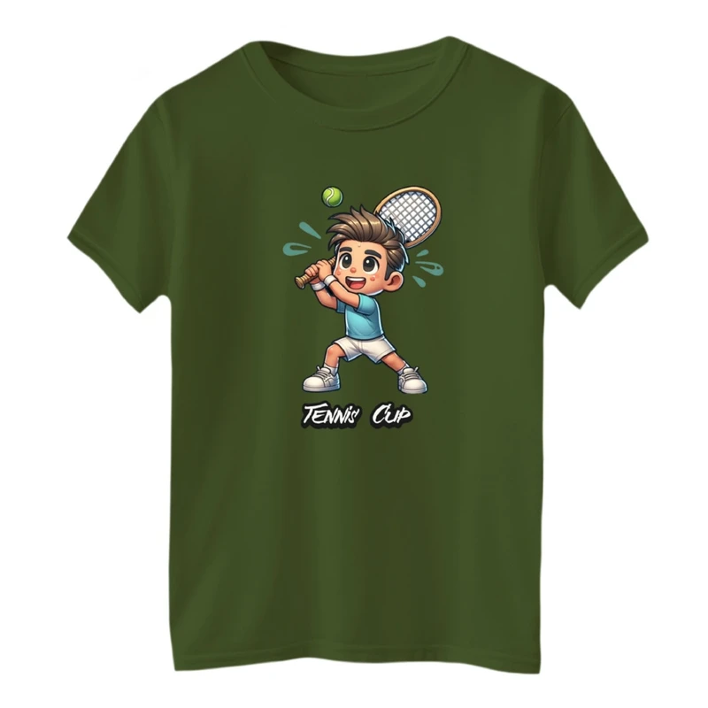 تی‌شرت لانگ آستین کوتاه بچگانه مدل پسرک و تنیس