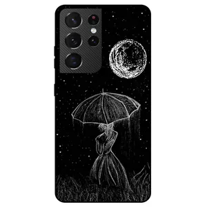 Megafone Girl and Moon 1369 Cover For Samsung Galaxy S21 Ultra 5G