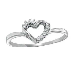  انگشتر نقره زنانه قیراط طرح قلب کد GH4239