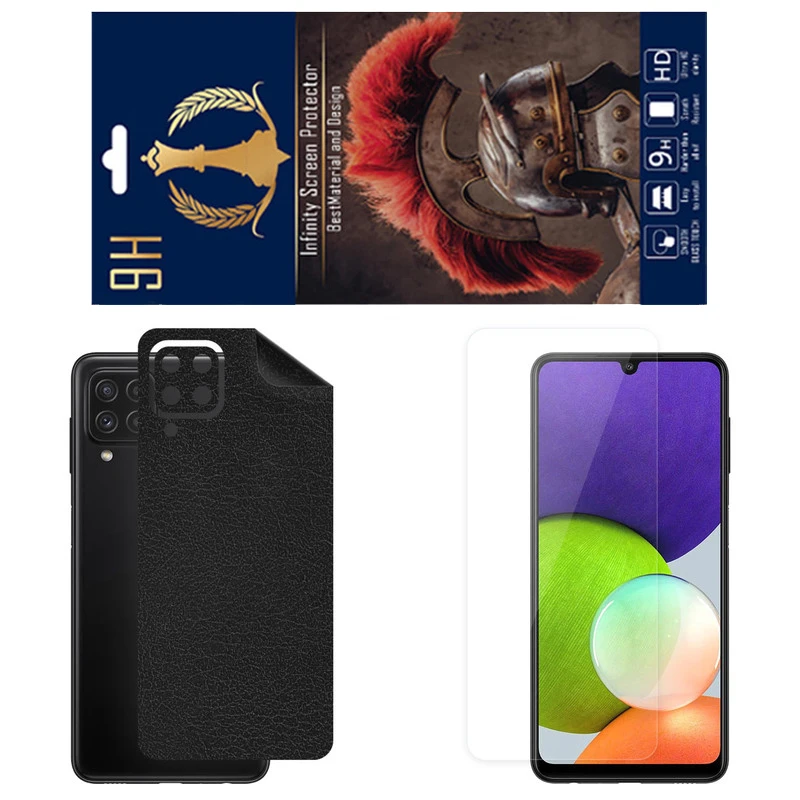 برچسب پوششی اینفینیتی مدل CH مناسب برای گوشی موبایل سامسونگ Galaxy A22 به همراه محافظ صفحه نمایش